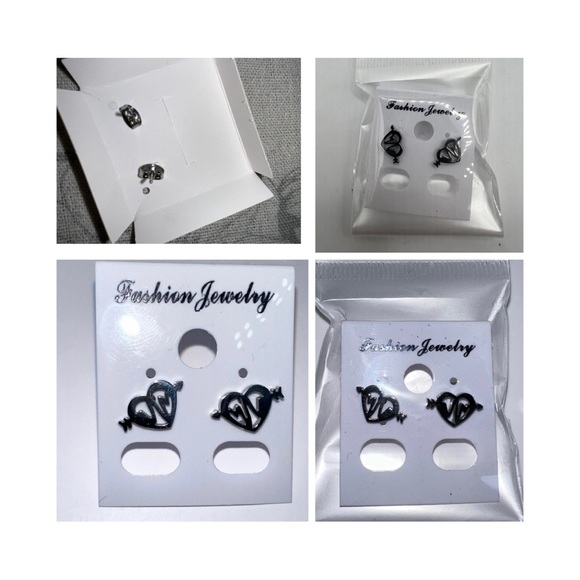 $2 NEW STAINLESS STEEL MEDICAL HEART STUD EARRINGS $2 WITH ANY ORDER OF $10 OR M - Picture 4 of 16
